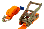 Nelja UNITRAILER 2m/25mm/1t oranži transpordirihma komplekt pingutiga
