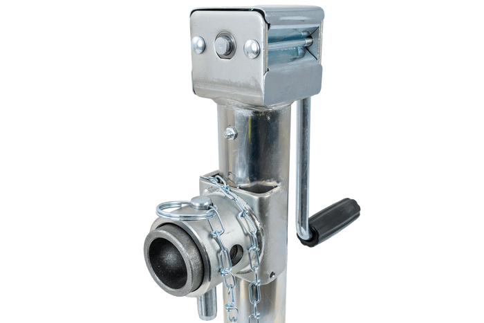 Pikendatav tugi UNITRAILER TJ5001+TJ5002A adapteriga 1300kg platvormhaagisele laiusega 364-614mm