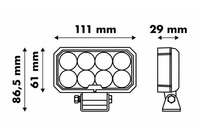 LED töölamp reflektoriga LAYTZ LY7302 32xLED 3200lm ristkülikukujuline