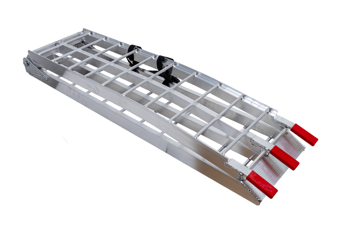 UNITRAILER ALR002 kokkupandavad alumiiniumist haagissuvilate kaldteed 221cm 680kg rihmaga, 2 tk komplekt