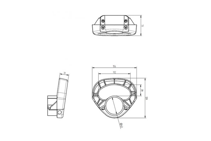 KNOTT 414005.001 manööverduskäepide 60 mm tugirattale