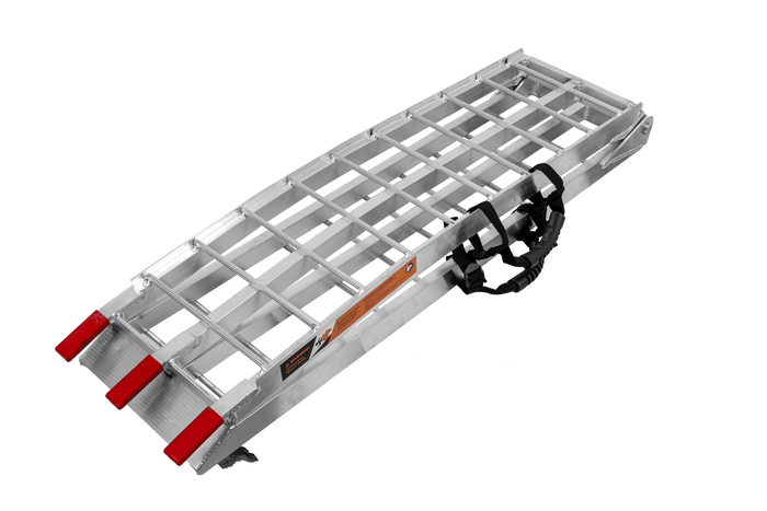 UNITRAILER ALR002 kokkupandavad alumiiniumist haagissuvilate kaldteed 221cm 680kg rihmaga, 2 tk komplekt