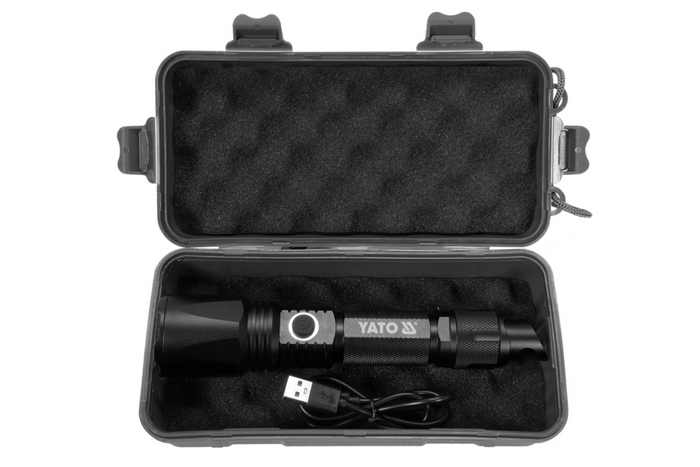 YATO YT-08559 LED 900lm multifunktsionaalne taskulamp, akupank, pudeliavaja, avariihaamer