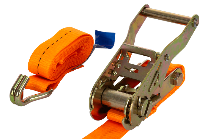 Nelja UNITRAILER 2m/25mm/1t oranži transpordirihma komplekt pingutiga