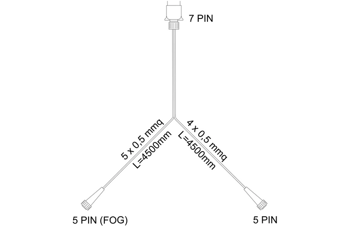 ASPÖCK MULTILED IV LED tagatuled + ASPÖCK juhtmestik 4,5m 7-kontaktiline